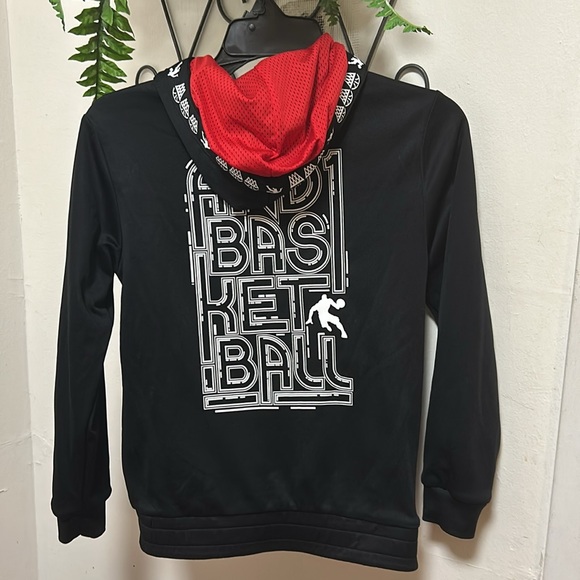NWT AND 1 Boys Black & Red Jogging Set. Reversible Pullover Hoodie and Joggers. - Picture 6 of 9